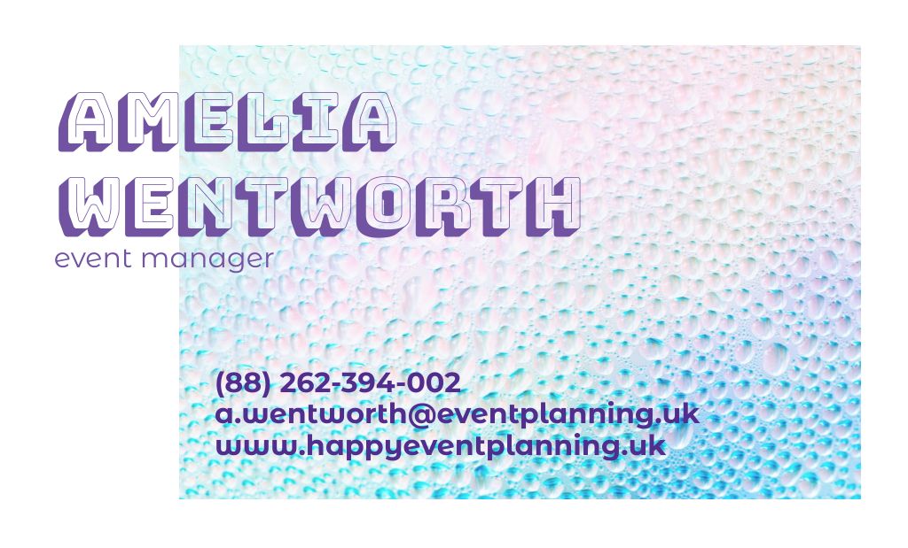 Event Manager 's Ad Business Card 91x55mm Design Template