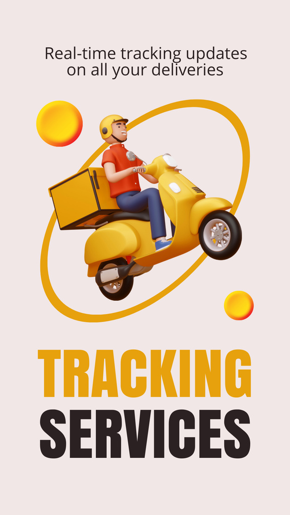 Real-Time Tracking Updates for Your Deliveries Instagram Story Πρότυπο σχεδίασης