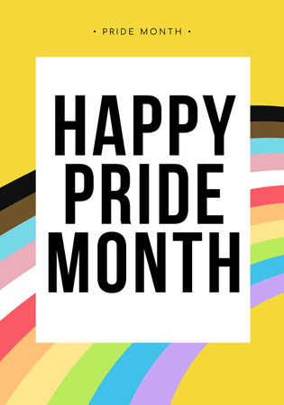 Platilla de diseño Colorful Pride Month Greeting Poster 28x40in