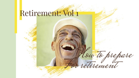 spokojený úsměv starší muž FB event cover Šablona návrhu