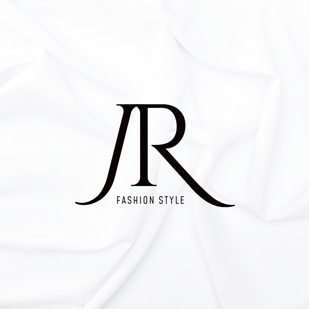 Fashion Store Services Offer with Emblem Logo Design Template