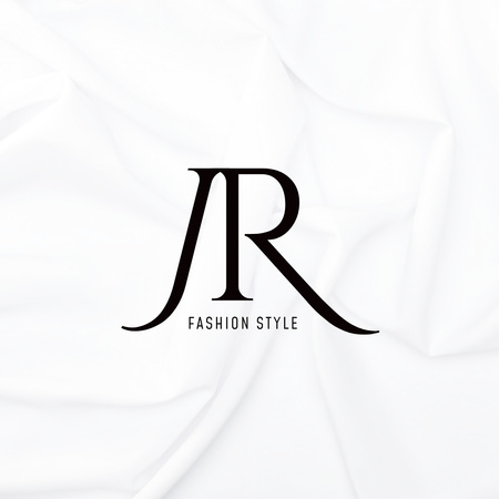 Fashion Store Services Offer with Emblem Logo Design Template
