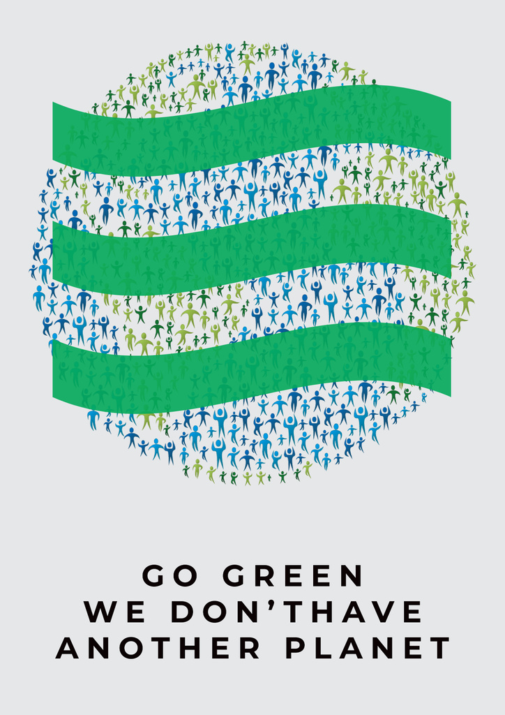 Modèle de visuel Citation about green planet - Poster