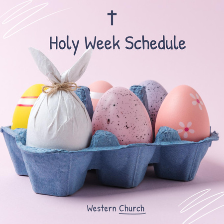 Easter Holiday Celebration Announcement Instagram Design Template