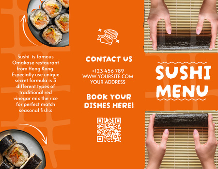 Varied Sushi Menu Offer Brochure 8.5x11in Design Template