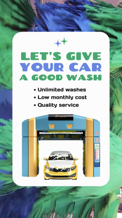 Plantilla de diseño de Buena oferta de lavado de autos a bajo costo TikTok Video 