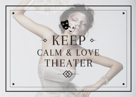 Template di design Citation about love to theater Card