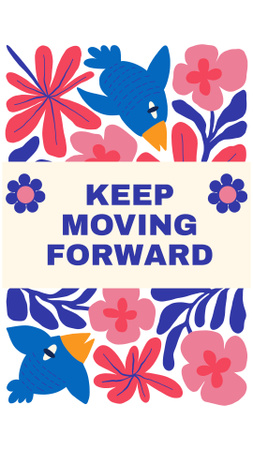Modèle de visuel Motivational Keep Moving Forward Phrase - Instagram Story