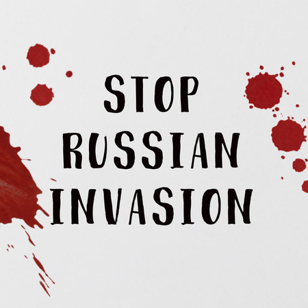 Designvorlage Stop Russian Invasion für Instagram