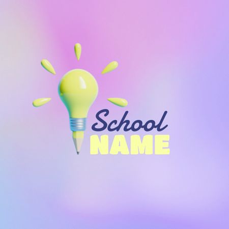 School Apply Announcement on Gradient Animated Logo Design Template