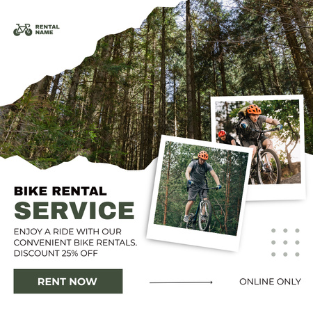 Rental Bikes for Travel and Tourism Instagram Design Template