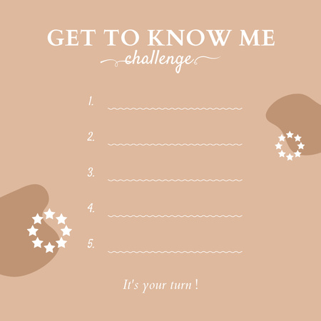 Get to Know Me Challenge Instagram Design Template