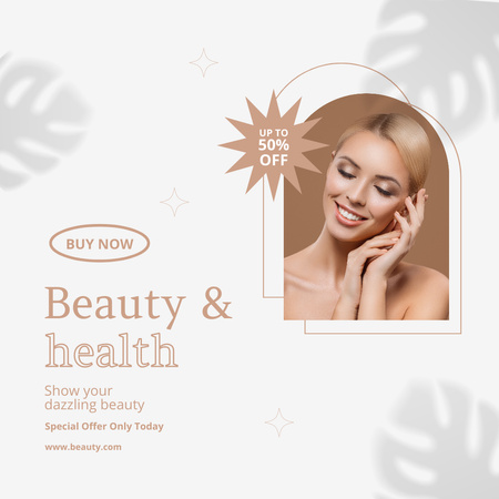 Beauty Products Sale Offer Instagram Design Template