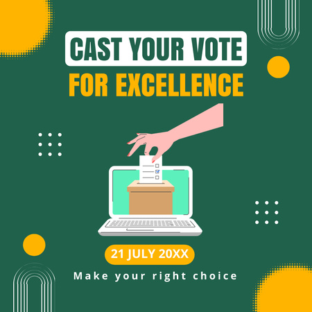 Cast Your Vote for Excellence Instagram Design Template