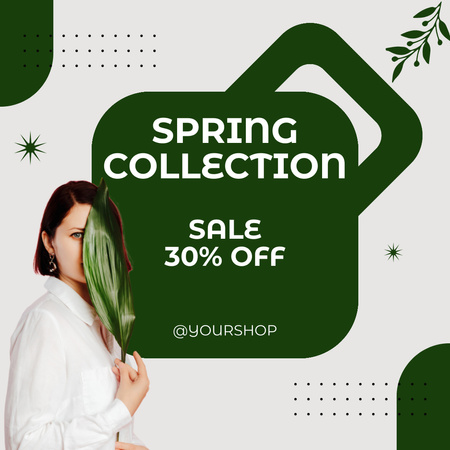 Offer Discount on Fashionable Spring Women's Collection Instagram Design Template
