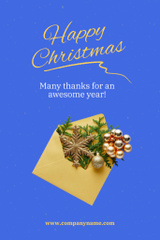 Heartwarming Christmas Congrats with Decorations in Envelope