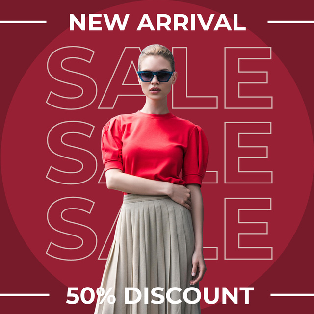 New Arrival And Discount in Shop Instagram Design Template