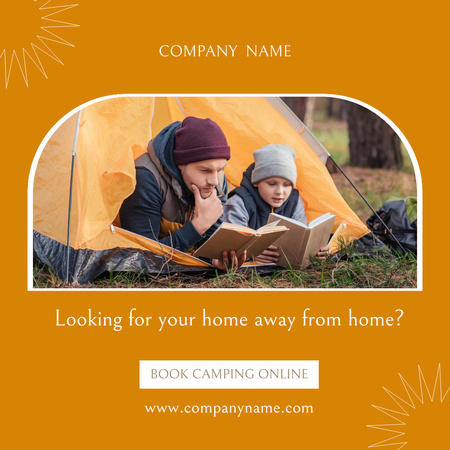 Inspiration for Family Camping Instagram Design Template