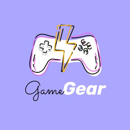 Gaming Gear Sale Offer with Joystick Animated Logo Design Template