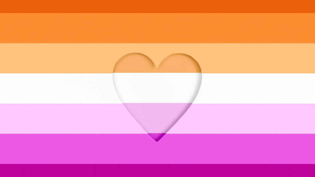 Lesbian Visibility Week Announcement with Heart Zoom Background Šablona návrhu