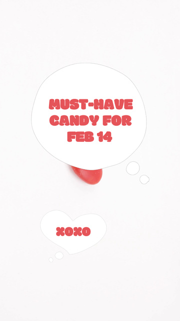 Designvorlage Colorful Heart-shaped Sweets For Valentine`s Day für TikTok Video