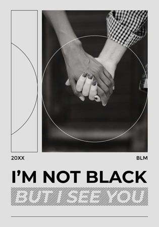 Szablon projektu Multiracial People holding Hands Poster 28x40in