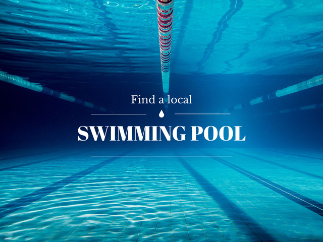 Local swimming pool Ad Presentation Šablona návrhu