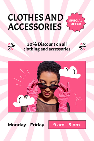 All Clothes and Accessories Discount Pinterest Design Template