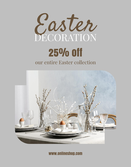 Designvorlage Easter Holiday Sale of Decorations für Poster 22x28in