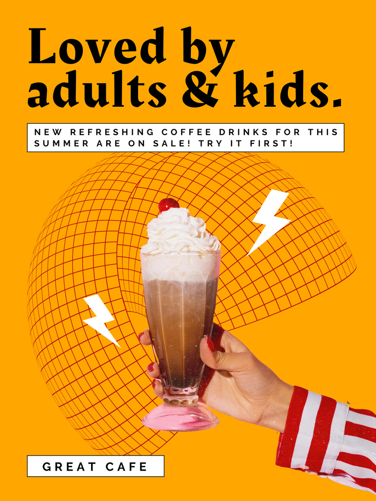 Bright Cafe Ad Poster US Šablona návrhu