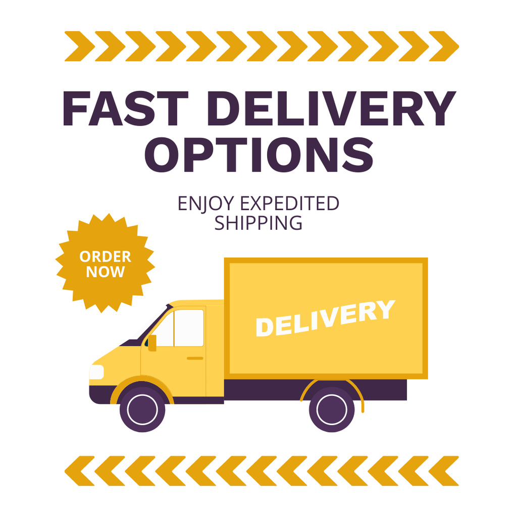 Enjoy Fast Delivery Options Instagram Modelo de Design