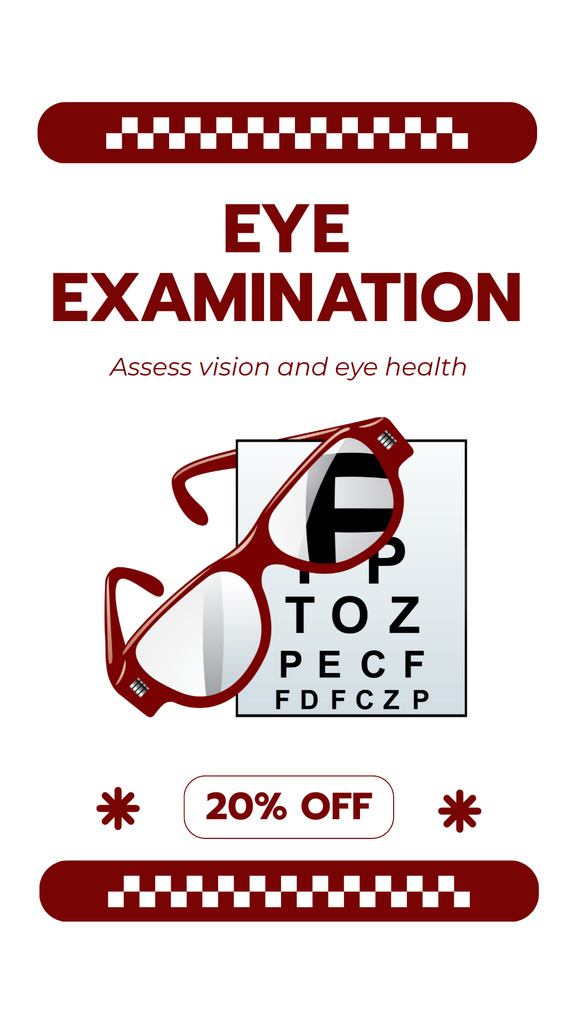 Big Discount on Vision Examination Instagram Story Design Template