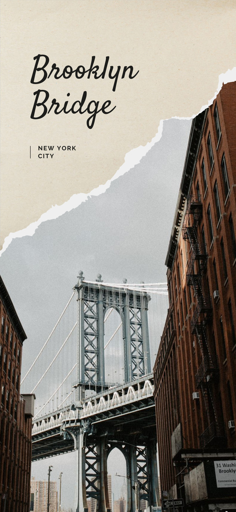 New York city bridge Snapchat Geofilter – шаблон для дизайну