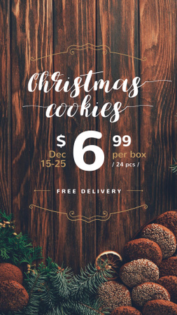 Christmas Cookies Holiday Offer Instagram Story Design Template