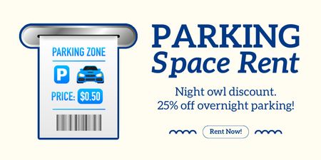 Rent Parking Space at Discount Twitter Design Template