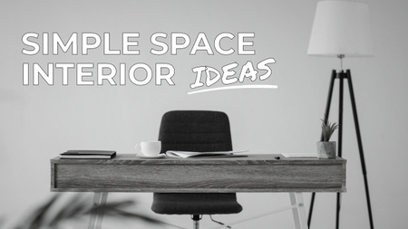 Modèle de visuel Idées pour un intérieur de lieu de travail simple - Youtube Thumbnail