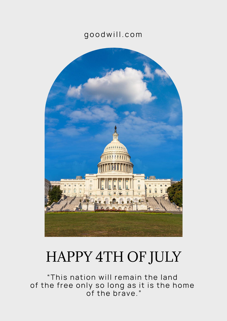 Happy 4th of July Poster Design Template