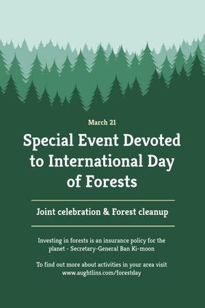 International Day of Forests Event Announcement Flyer 4x6in Design Template