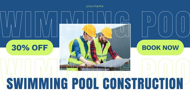Template di design Service of Swimming Pool Creation Twitter