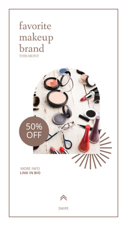 Designvorlage Makeup Products Sale Offer für Instagram Story