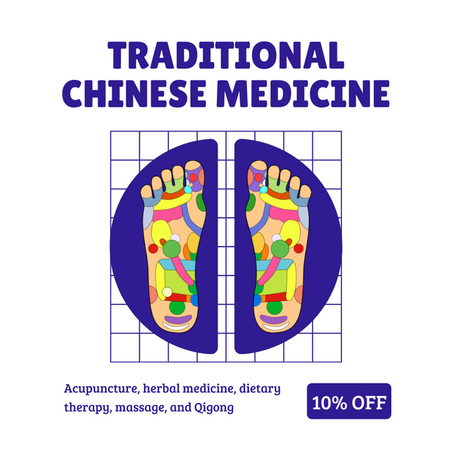 Budget-friendly Traditional Chinese Medicine Treatments Instagram AD Design Template