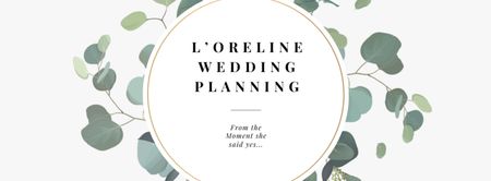 Plantilla de diseño de servicios de planificación de bodas Facebook cover 