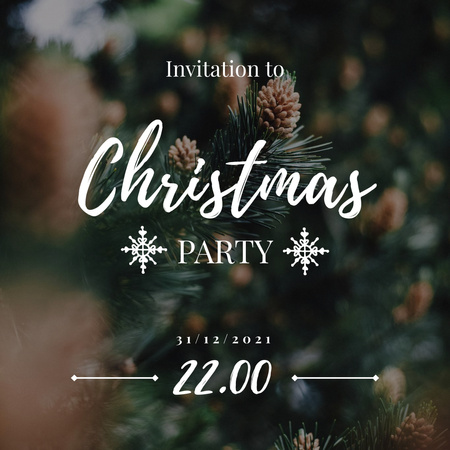 Christmas Party Announcement Instagram Tasarım Şablonu