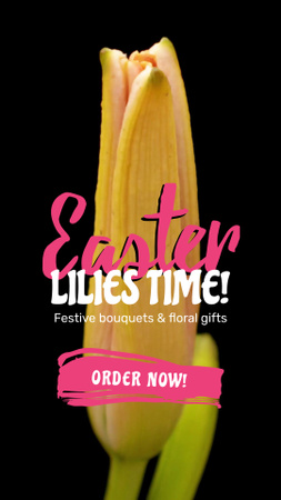 Platilla de diseño Beautiful Bouquets For Easter With Lilies TikTok Video