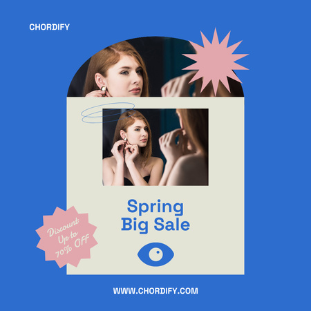 Promoção de joias de primavera Instagram Modelo de Design