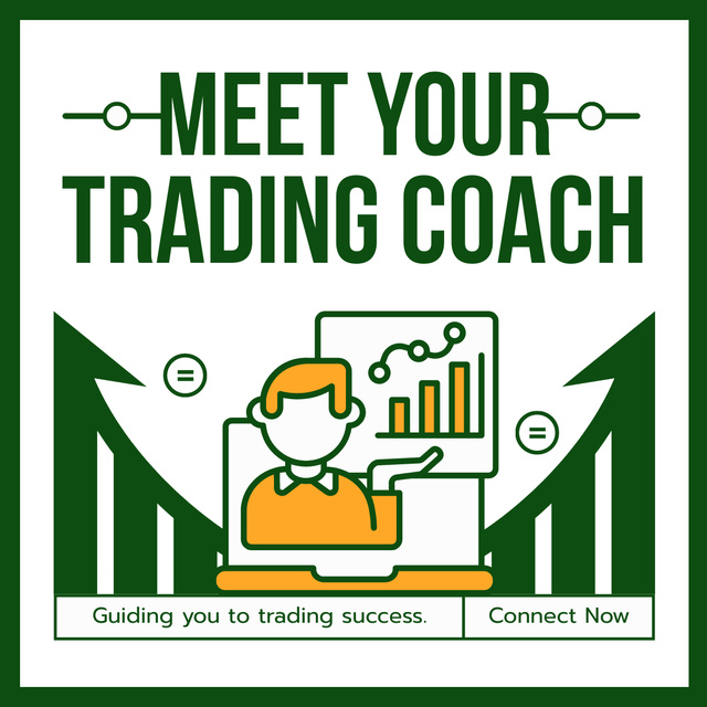 Stock Trading Coach Services Offer LinkedIn postデザインテンプレート