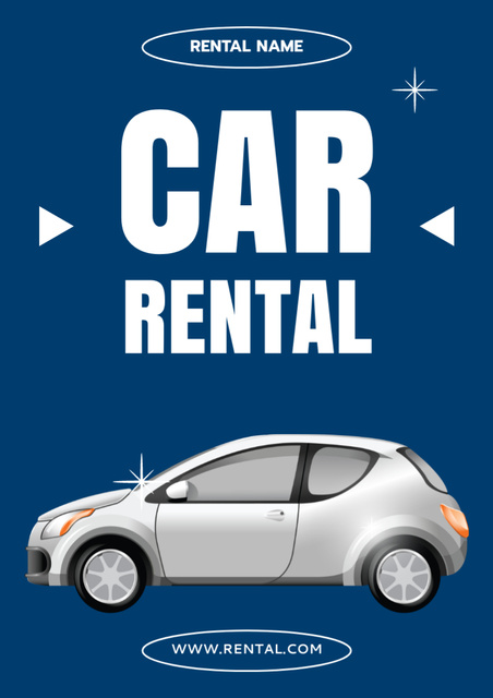 Passenger Car Rental Services Poster A3 – шаблон для дизайну