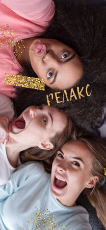 Young Girls resting Snapchat Moment Filter – шаблон для дизайна