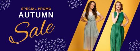 Autumn Sale Special Promo Facebook cover Modelo de Design