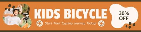 Discount on Kids' Bicycles on Orange Ebay Store Billboard Design Template